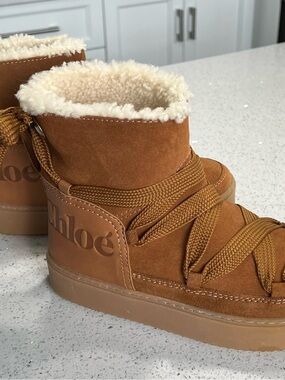 See by Chloé Charlee Shearling-Lined Suede Boots
